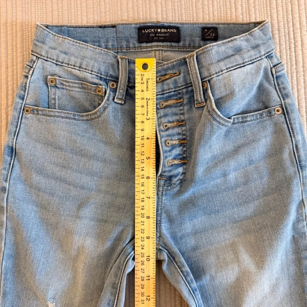 Lucky Brand Women's Bridgette High Rise Skinny Jeans Light Wash Ankle Size 2/26A